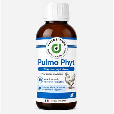 Pulmo Phyt Diatosphère – soutien respiratoire pour poules et volailles, aliment complémentaire à base de plantes