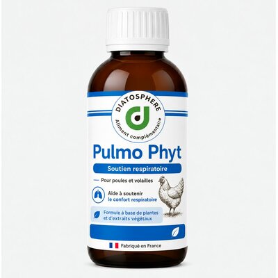 Pulmo Phyt Diatosphère – soutien respiratoire pour poules et volailles, aliment complémentaire à base de plantes
