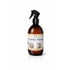 Spray antipoux naturel pour chèvres et moutons, flacon pulvérisateur ambré, traitement externe contre les parasites du pelage.