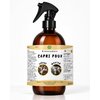 Flacon spray Capri Poux Diatosphère 500 ml en verre ambré avec étiquette chèvre et mouton sur fond clair
