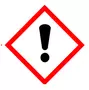 Pictogramme de danger SGH07 (point d'exclamation) : produit irritant ou nocif