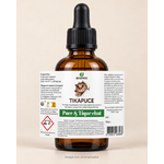 Flacon Tikapuce chat Diatosphère 50 ml en verre ambré sur fond beige, étiquette complète visible, image non contractuelle