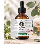 Tikapuce chien Diatosphère 50 ml en flacon ambré avec décor végétal