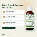 Diavermix Eau mode d’emploi : 0,5 à 1 ml par litre d’eau, mesurés avec la seringue doseuse fournie