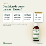 Diavermix Eau formats 100 ml, 250 ml, 500 ml et 1 litre : nombre de cures par flacon