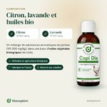 Composition Capi Dia : citron et lavande dans des huiles végétales biologiques