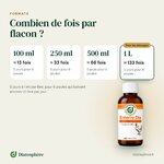 Enterro Dia formats 100 ml, 250 ml, 500 ml et 1 litre : nombre dutilisations par flacon