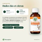 Composition Enterro Dia : huiles végétales biologiques et huile essentielle de citron