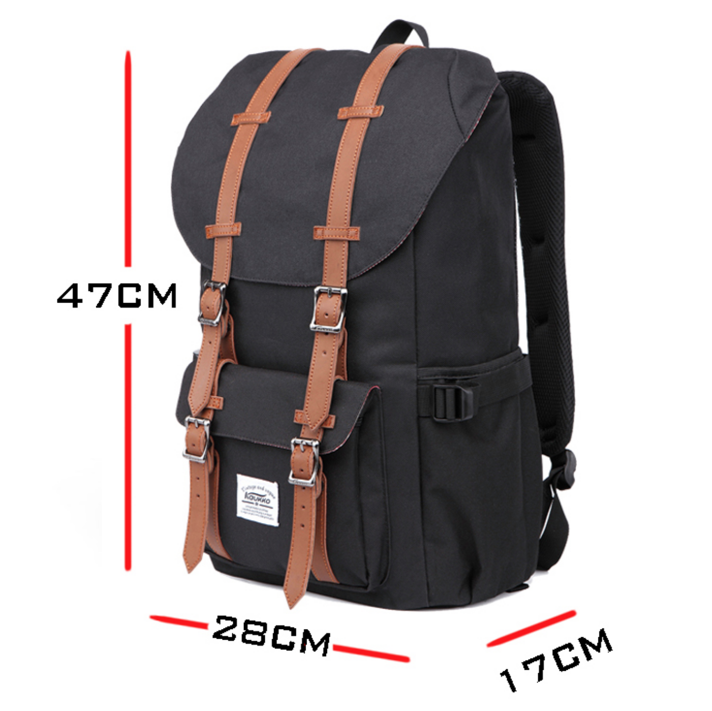 Sac à Dos Homme KAUKKO - 13L, Nylon, Compartiment Ordinateur 12", Design Fonctionnel Et Durable