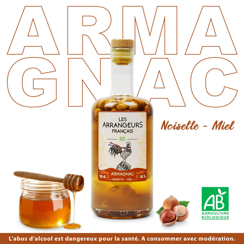 Armagnac AOC Bio-Noisette-Miel-Les-Arrangeurs-Français-www.luxfood-shop.fr