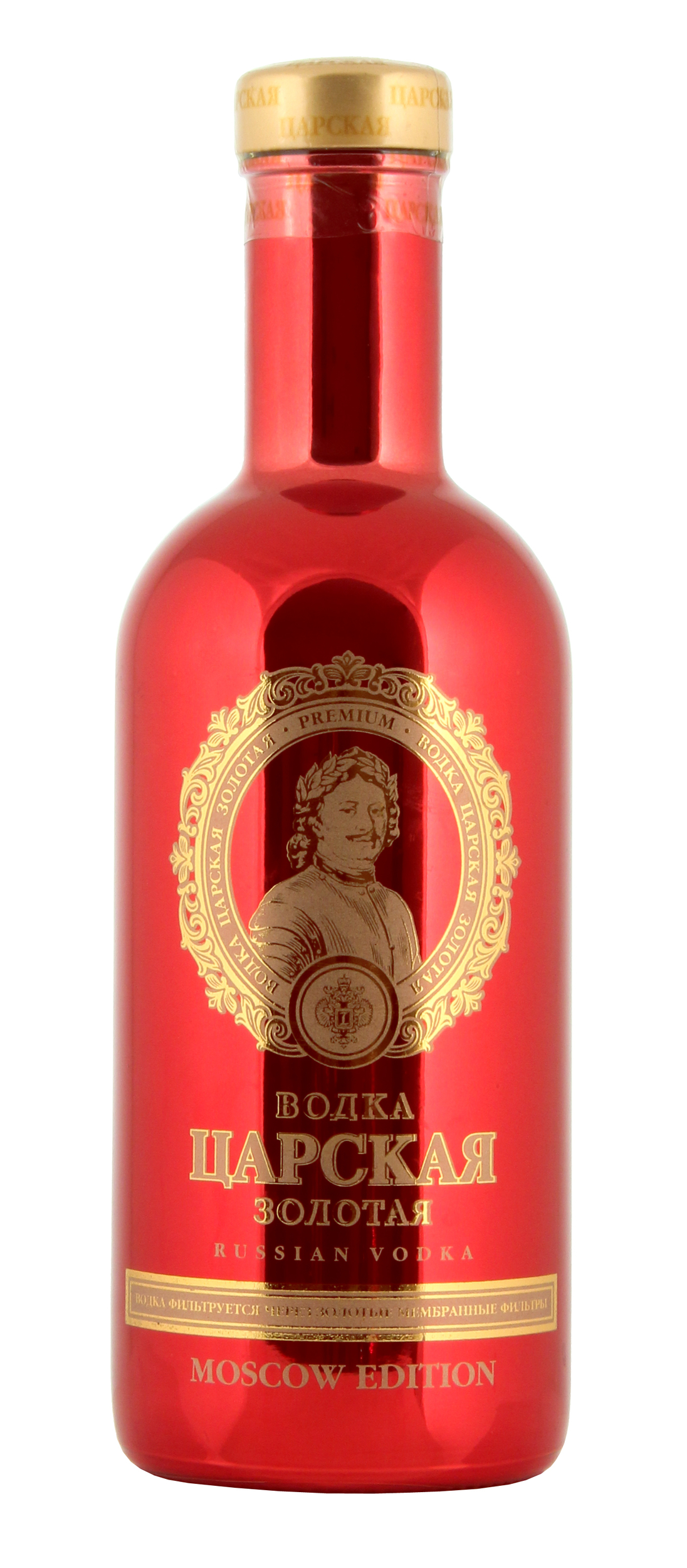 Tsarskaya Gold Edition Limitée Rouge brillante Vodka Russe