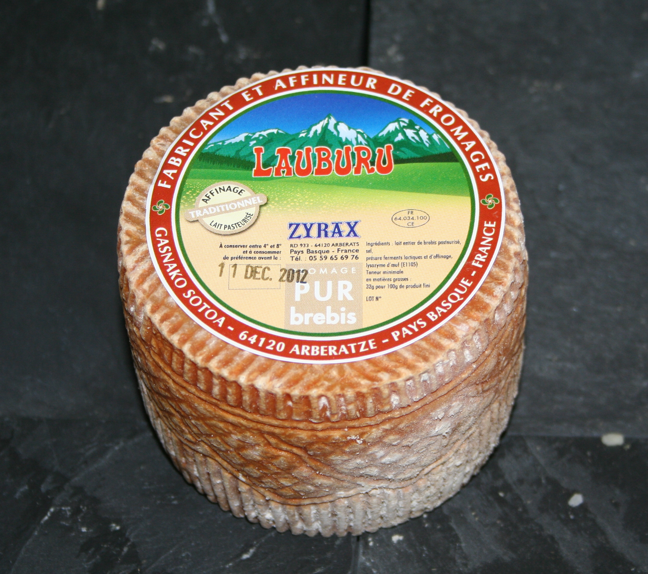 Tommette Pur Brebis Nature Fromage Artisanal Du Pays Basque Lauburuzyrax 