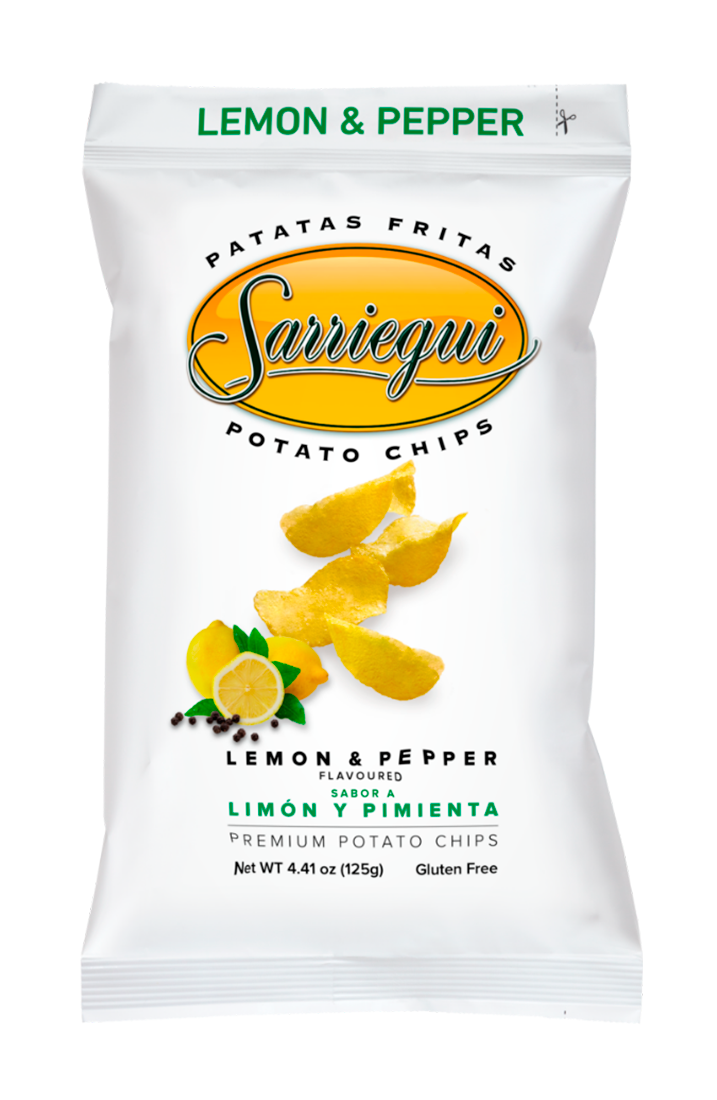 Chips de pomme de terre Premium Saveur Citron et Poivre Sarriegui-www.luxfood-shop.fr