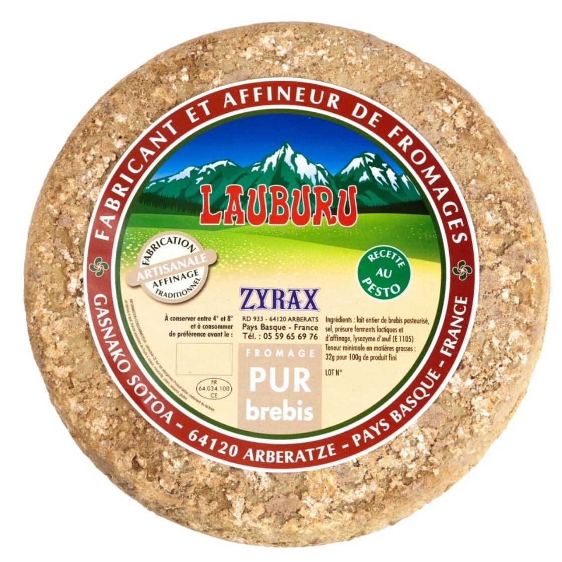 Brebis au pesto-  zyrax fromage-www.luxfood-shop.fr    - copie