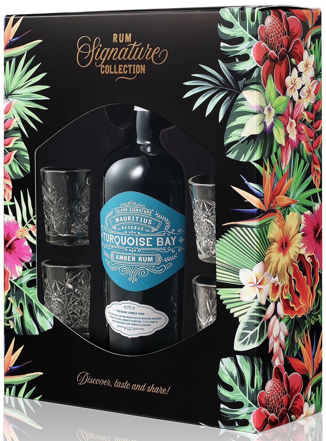 Plongez dans l'excellence: Coffret Rhum Turquoise Bay + 4shooters