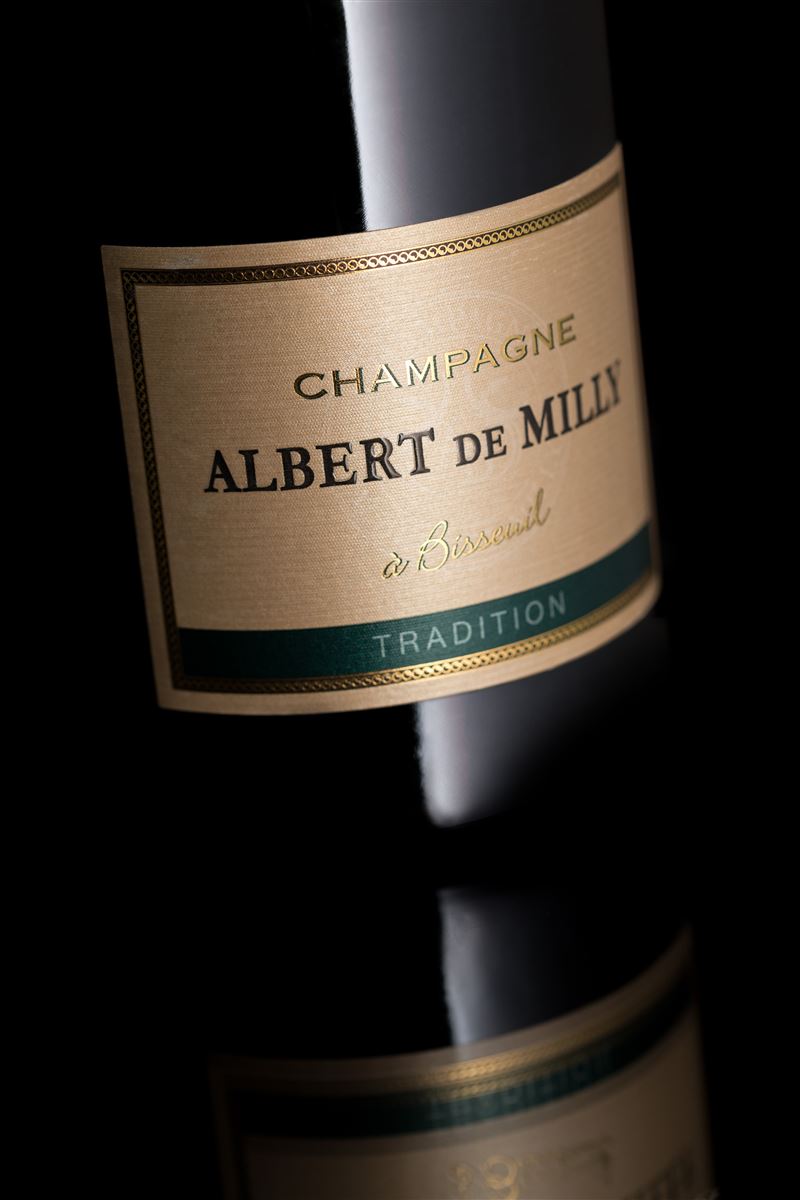 Champagne Albert de Milly Tradition étiquette www.luxfood-shop.fr