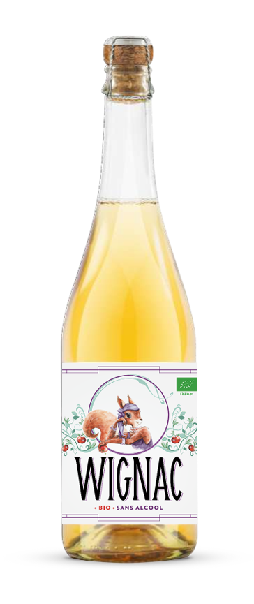 La Lady Squirrel 75cl Cidre sans alcool Bio WIGNAC,Cidre Bio français Wignac