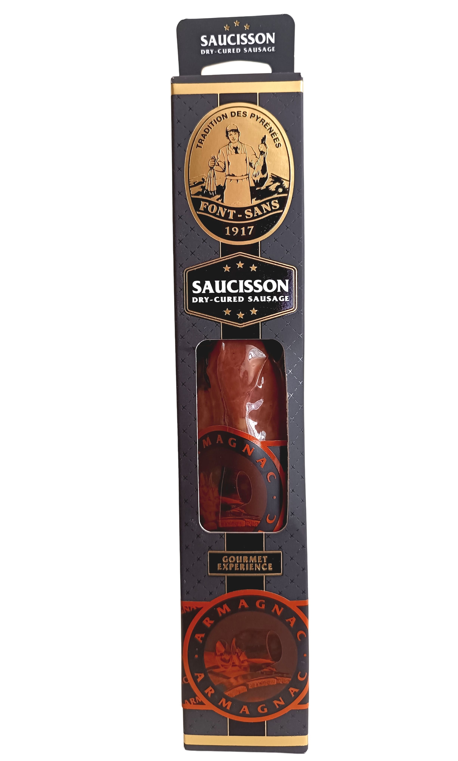 Saucisson paysan à l\'armagnac VSOP - Font-Sans