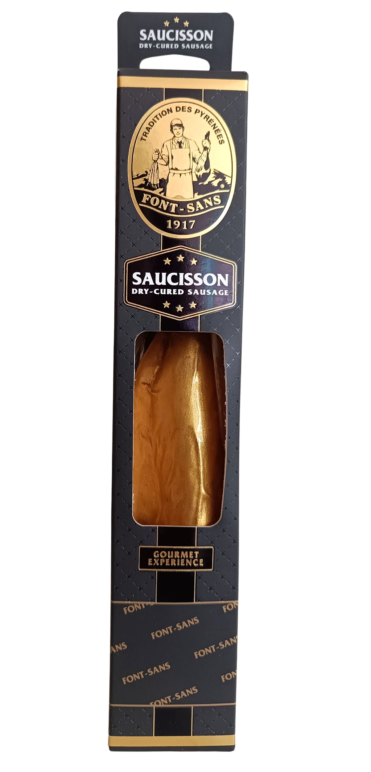 Saucisson paysan ROYAL GOLD truffe noire doré à l\'OR 24 carats - Font-Sans
