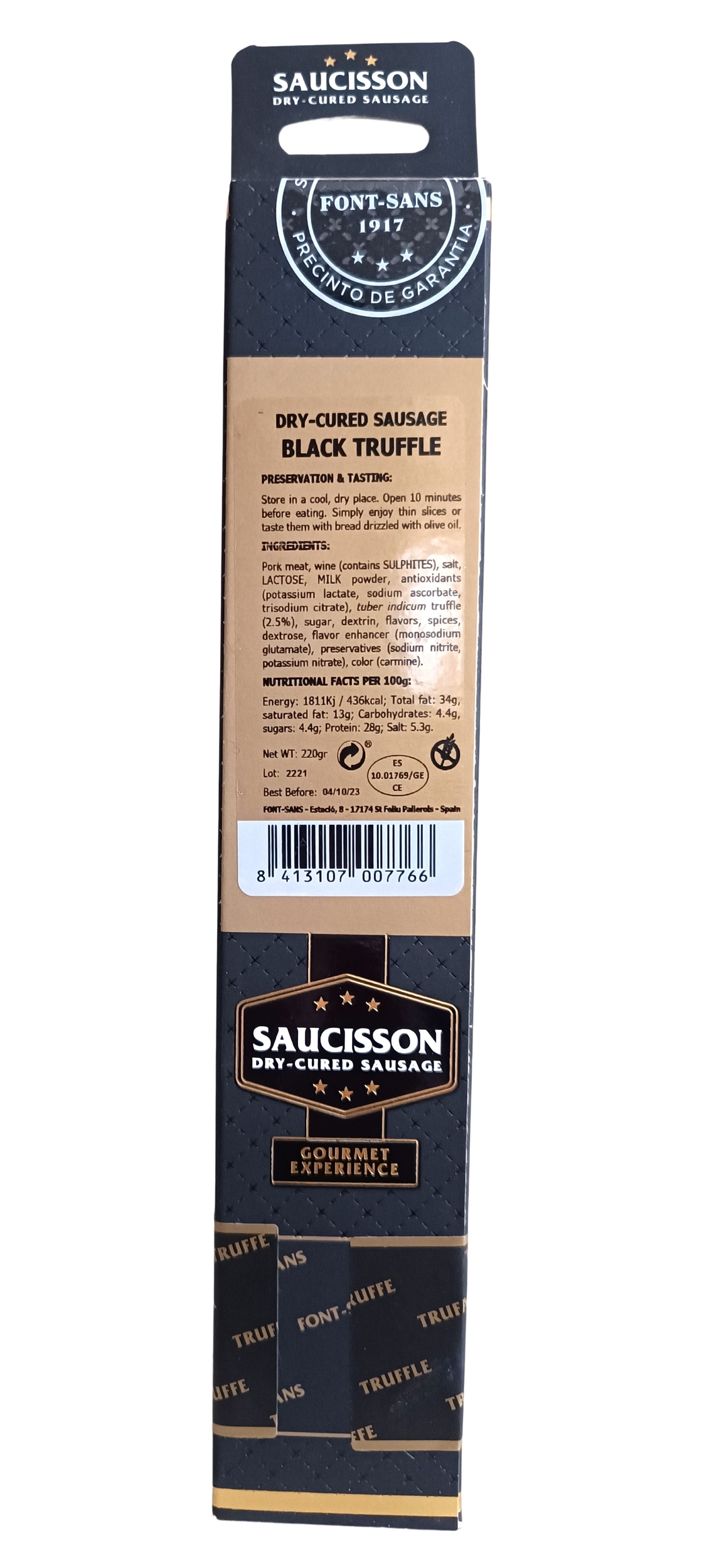 Saucisson paysan à la truffe noire - Font Sans -2