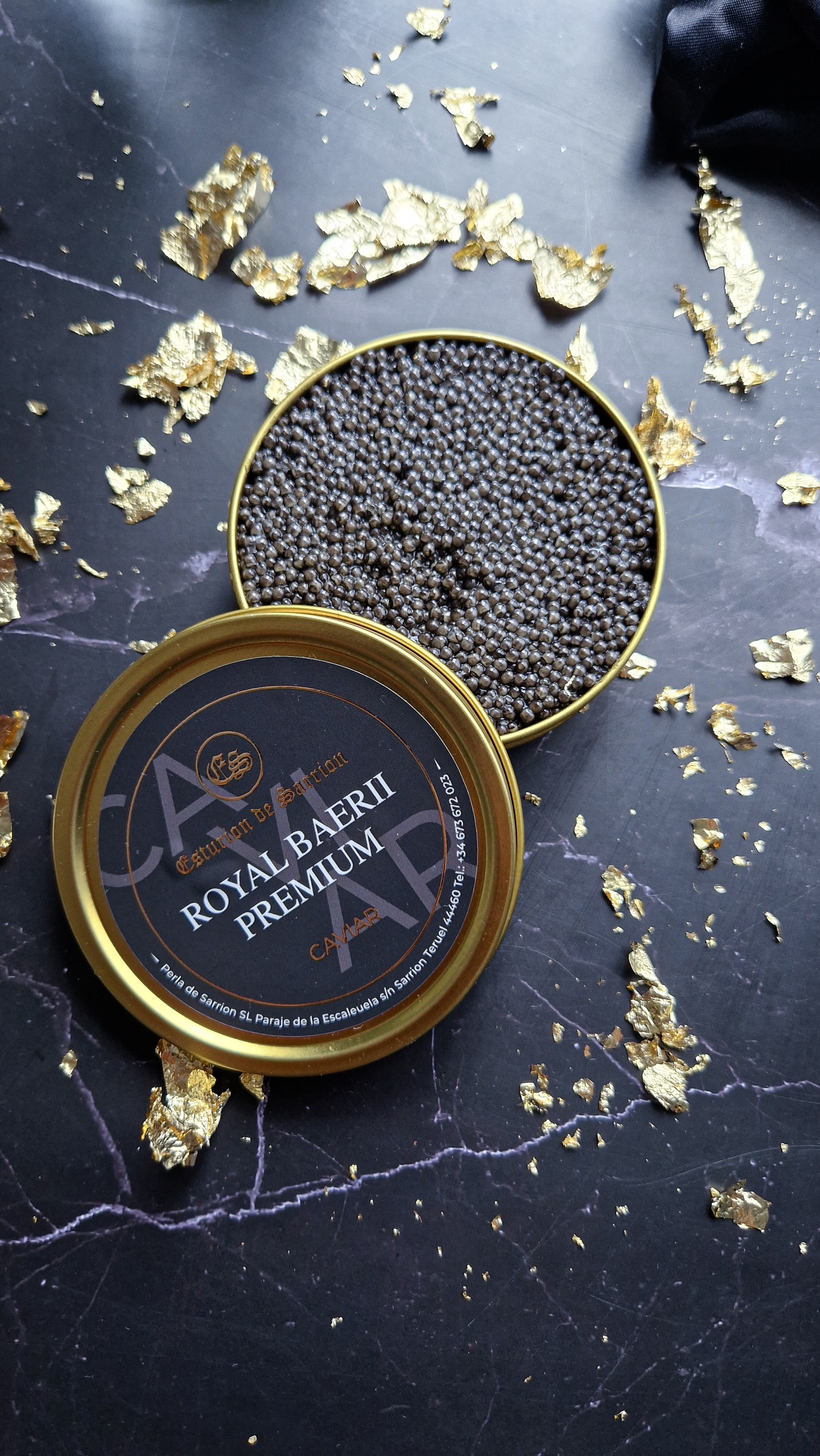 Caviar Premium (feuille d'or) Esturion de Sarrion www.luxfood-shop.fr