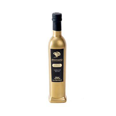 Huile d' olive extra-vierge Pradolivo Picual 500 ml Edition de Luxe Bouteille Dorée