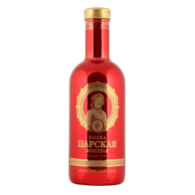 Tsarskaya Gold Edition Limitée Rouge brillante Vodka Russe