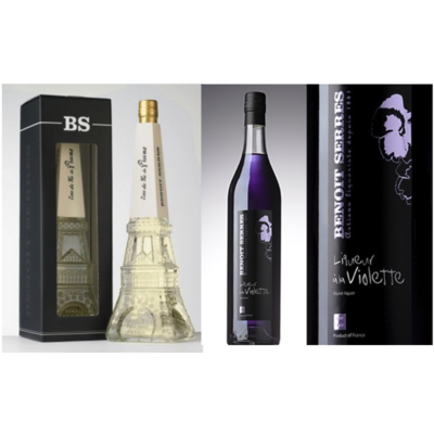 Pack découverte Benoit Serres : Eau de Vie de Prune série spéciale Tour Eiffel et Violette Toulousaine
