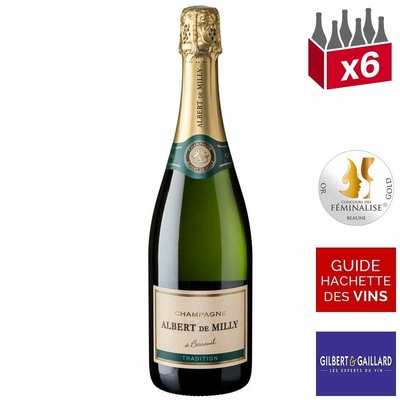 Champagne Albert de Milly Tradition blanc 6x75 cl