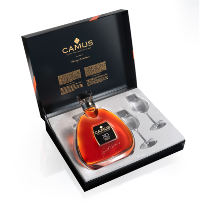 COGNAC CAMUS XO ELÉGANCE - Cognac AOP + 2 verres - Coffret cadeau