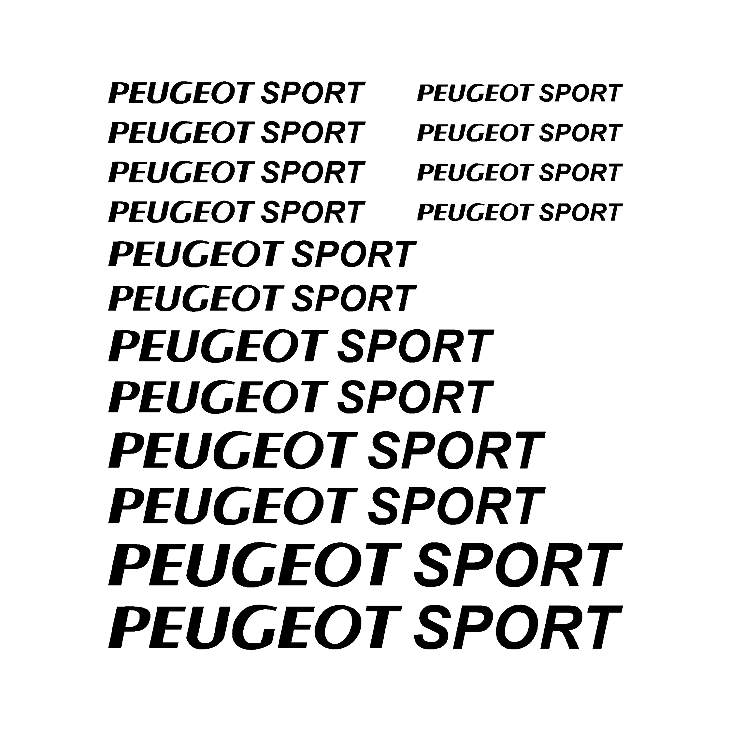 Stickers PEUGEOT sport ref 17 - VOITURE/PEUGEOT - automotostick