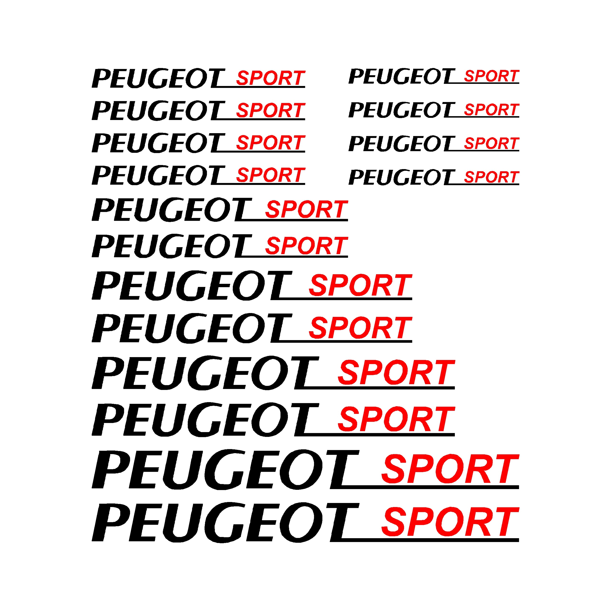 Stickers PEUGEOT sport ref 21 - VOITURE/PEUGEOT - automotostick