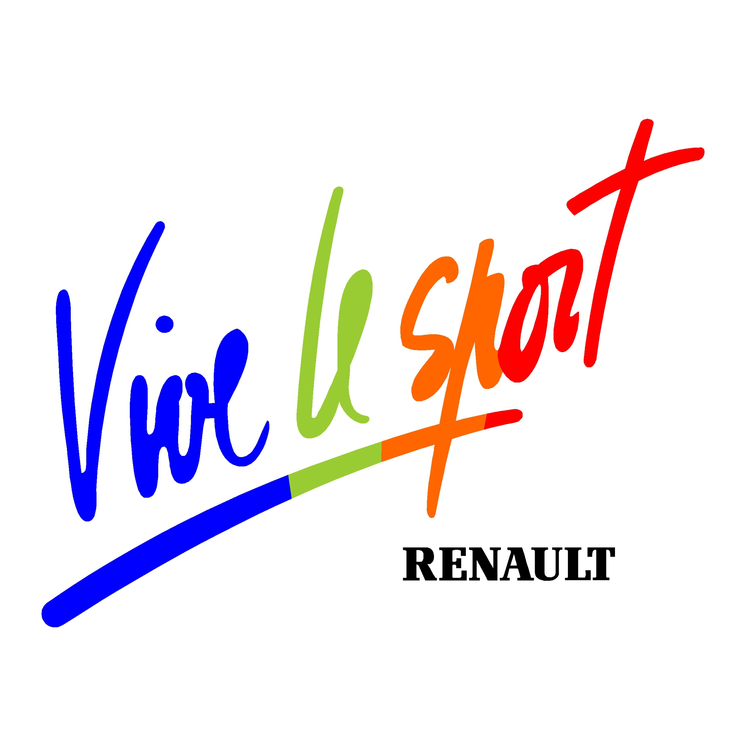 Stickers autocollant voiture logo Renault vive le sport
