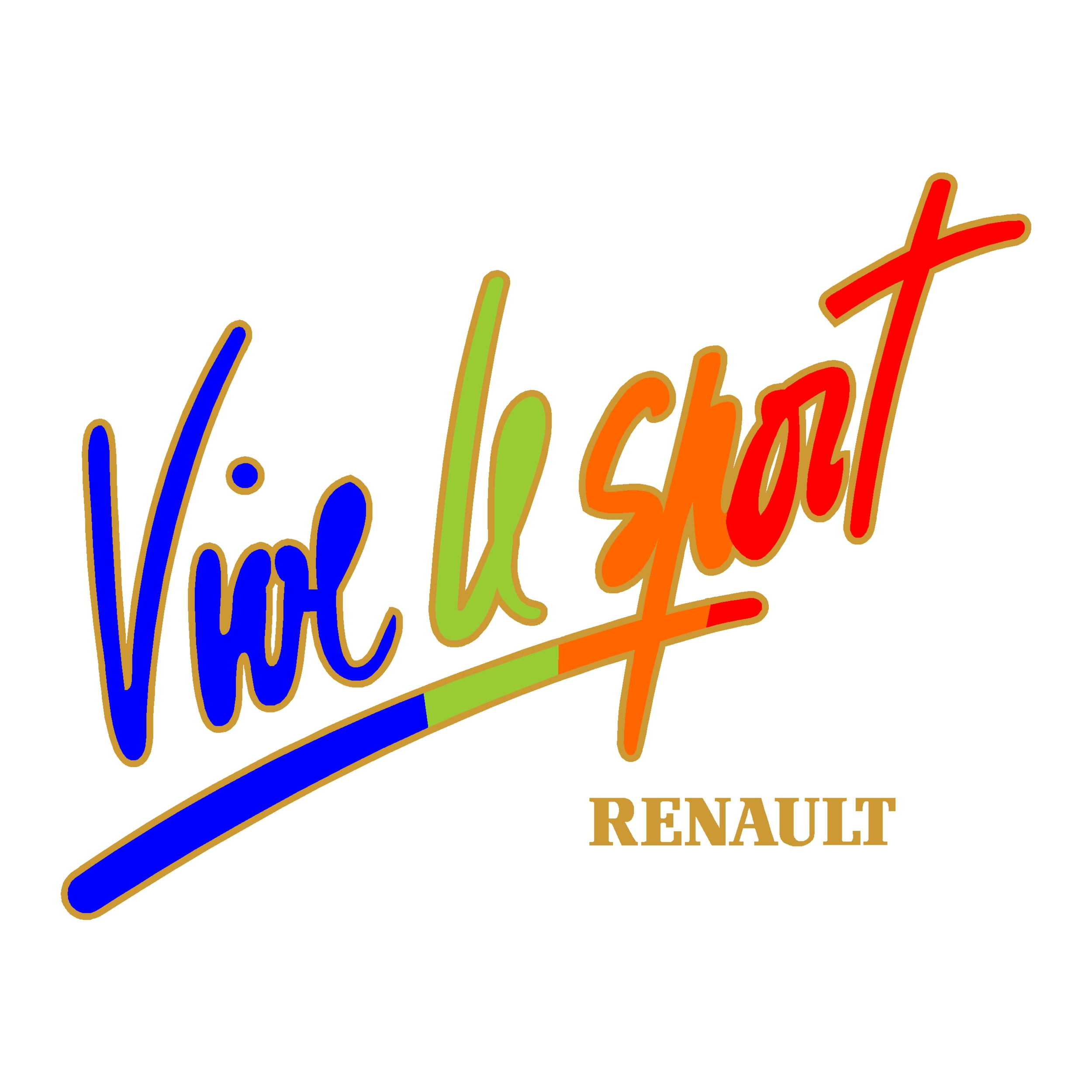 Stickers autocollant voiture logo Renault vive le sport