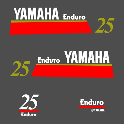 Kit stickers YAMAHA 25 cv Enduro serie 7