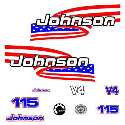 Kit stickers JOHNSON 115 cv serie 6 V4