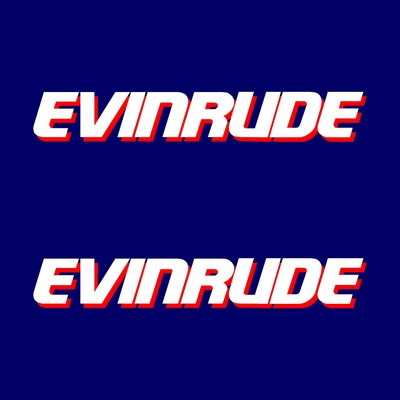 2 stickers EVINRUDE serie 1