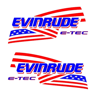2 stickers EVINRUDE E-TEC serie 2