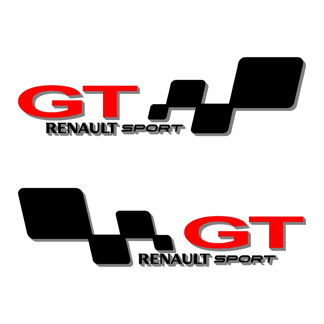 stickers-ref127-renault-sport-gt-damier-tuning-rallye-megane-clio-compétision-deco-adhesive-autocollant