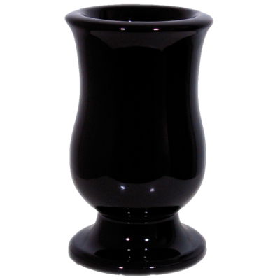 Vase céramique tulipe noir