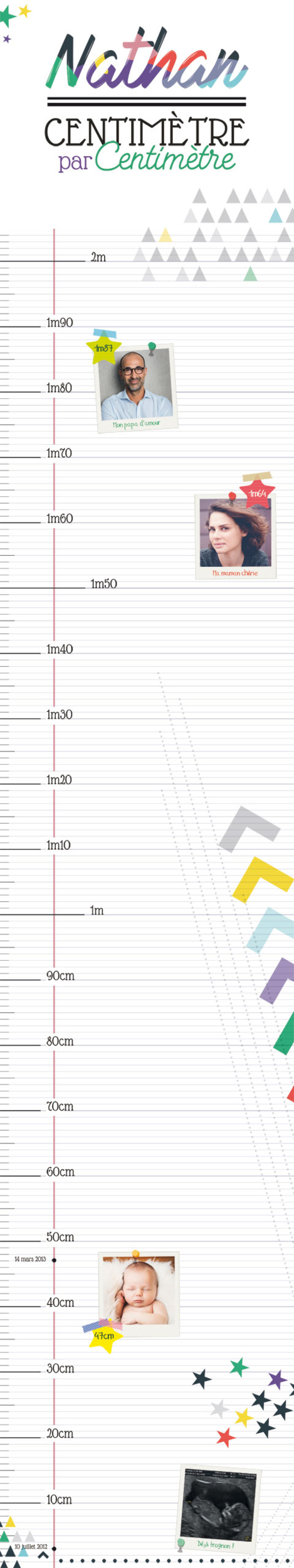 Toise Livre D Or Personnalisee Ma Vie Centimetre Par Centimetre