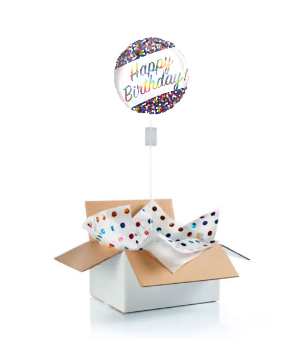 Livraison d'un colis surprise confettis Anniversaire