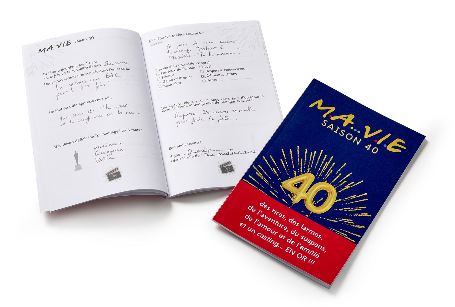 Cadeau Anniversaire 40 ans original : livre d\'or Ma Vie Saison 40