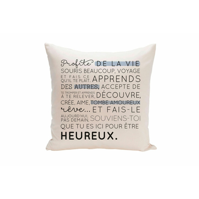 Housse de coussin "Profite de la vie"