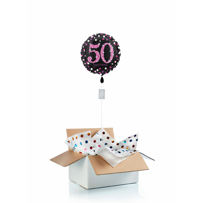 Ballon d'anniversaire "surprise" gonflé à l'hélium : 50 ans