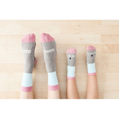 Chaussettes enfant "j'ai une super maman"