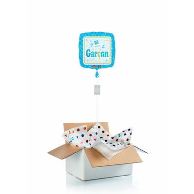 Ballon "surprise" gonflé à l'hélium : naissance "c'est un garçon"