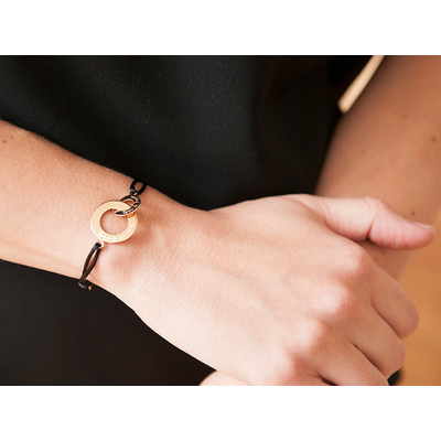 Bracelet anneaux entrelacés personnalisé