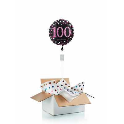 Ballon d'anniversaire "surprise" gonflé à l'hélium : 100 ans