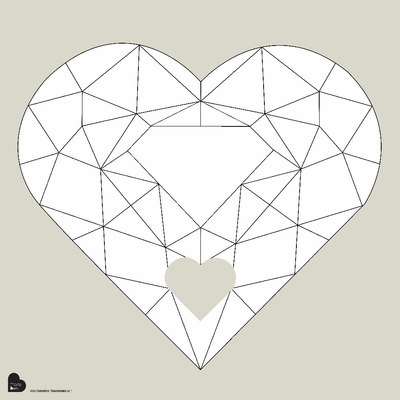 Affiche à compléter "grand coeur diamant"